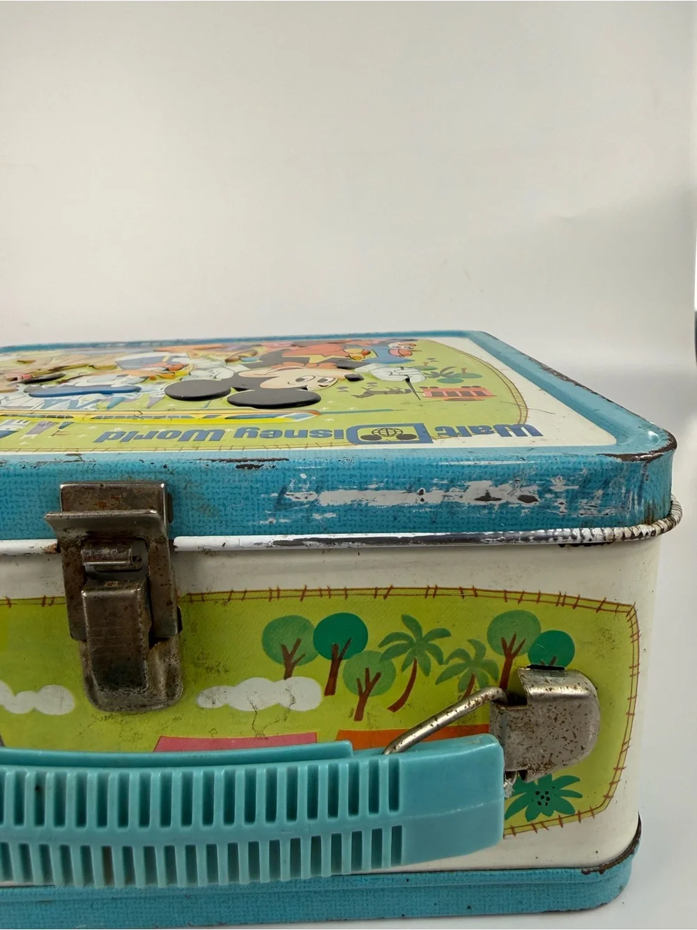 Walt Disney Aladdin Industries Vintage 1970s Metal Mickey Mouse Lunch Box Only